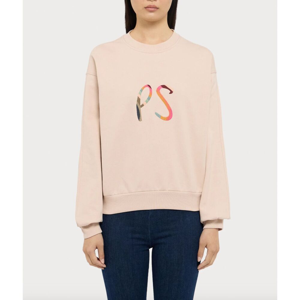 PS PAUL SMITH Swirl Logo Crewneck Sweatshirt‎ Pink XL